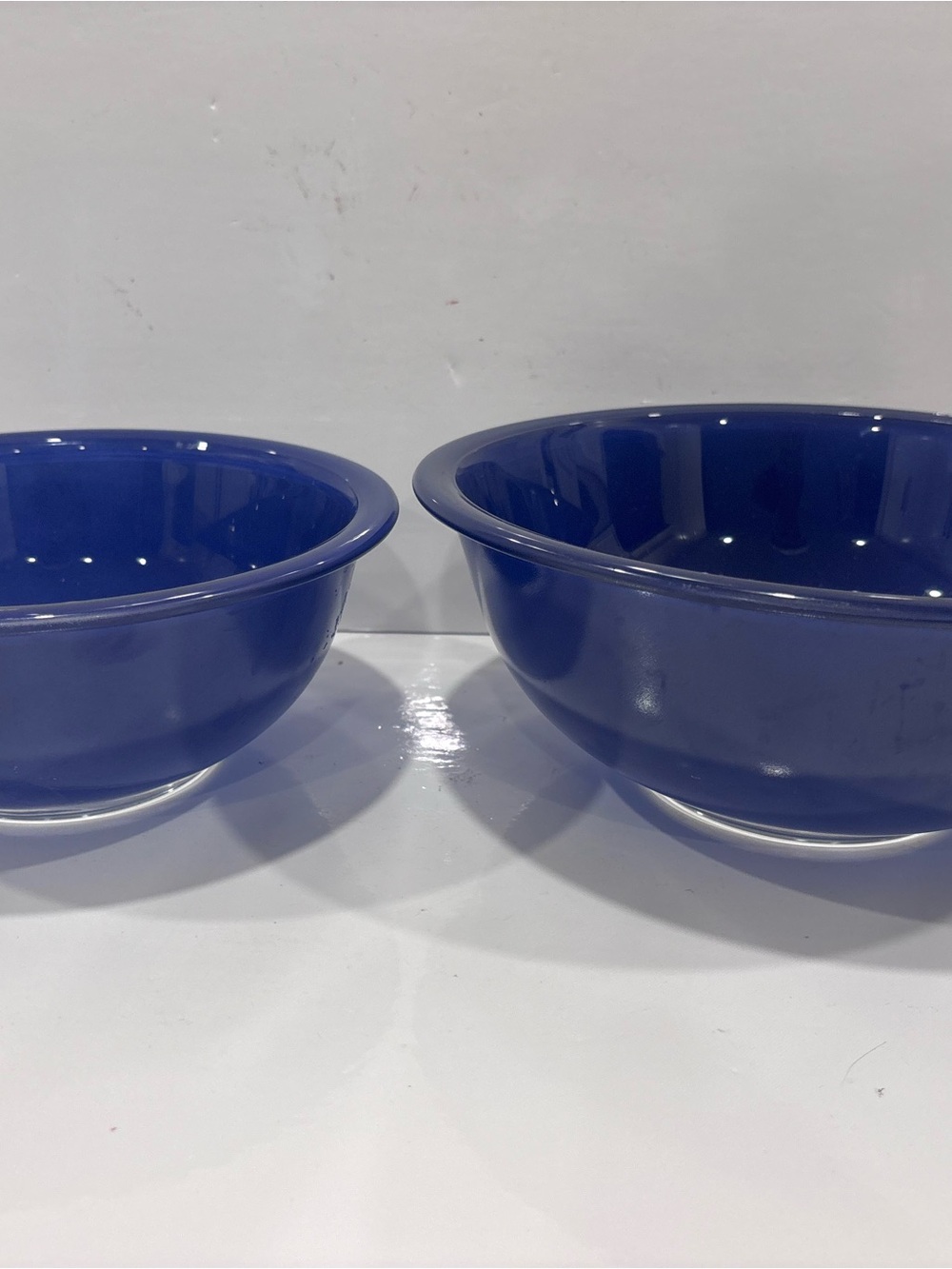 Vintage Pyrex Cobalt Blue Mixing Bowls 323 & 325 Made in USA – Set of 2